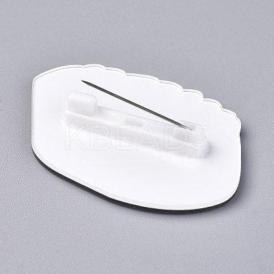 Acrylic Badges Brooch Pins JEWB-E676-34-1