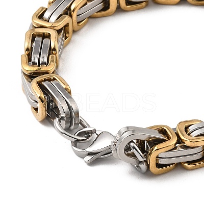 304 Stainless Steel Byzantine Chain Bracelets LS-BJEW-D026-01GP-1