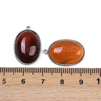 Natural Red Agate Pendants STAS-F322-15P-02-1