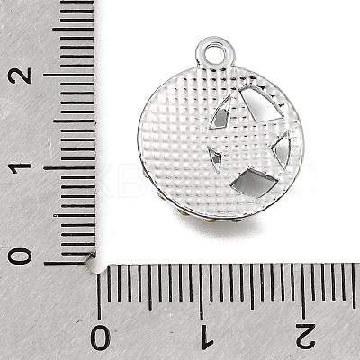 UV Plating Alloy Crystal Rhinestone Pendants RB-CBAD37D-06P-1
