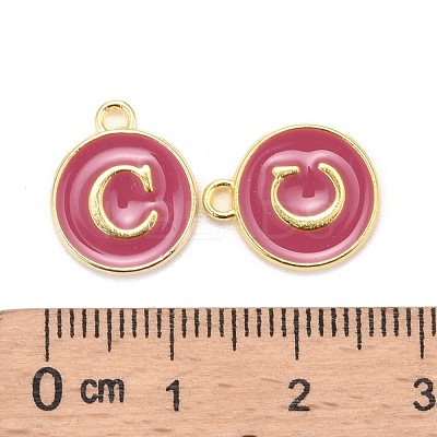 Golden Plated Alloy Enamel Charms X-ENAM-S118-08C-1