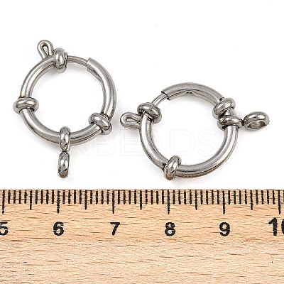 304 Stainless Steel Spring Ring Clasps STAS-B095-02P-04-1