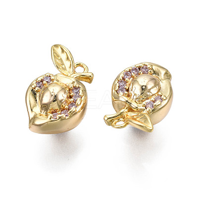 Brass Micro Pave Cubic Zirconia Pendants KK-N231-240-1