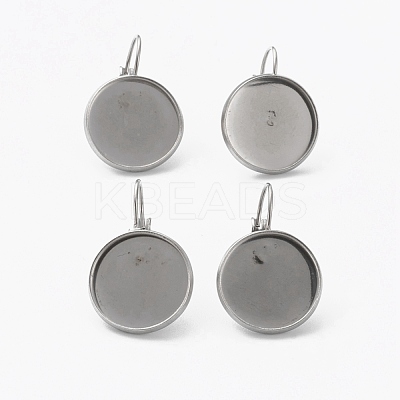 Tarnish Resistant 304 Stainless Steel Leverback Earring Findings STAS-L253-005B-P-1