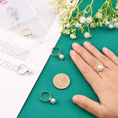 20Pcs 2 Colors Adjustable Brass Rings Findings DIY-CA0005-56-1