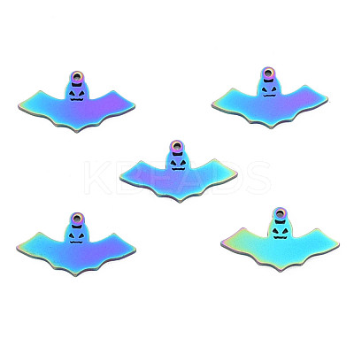 Ion Plating(IP) 201 Stainless Steel Pendants STAS-N098-090M-1
