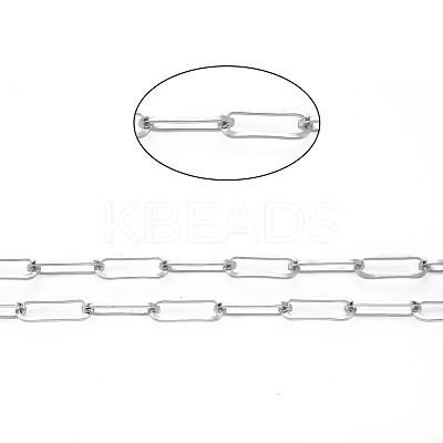 Tarnish Resistant 304 Stainless Steel Paperclip Chains CHS-S008-010P-1