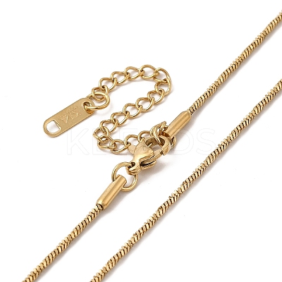 Ion Plating(IP) 304 Stainless Steel Singapore Chain Necklace for Women LS-NJEW-G097-08G-1