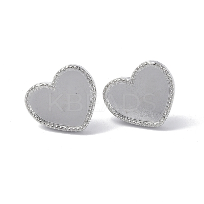 Non-Tarnish 304 Stainless Steel Stud Earring Findings STAS-F286-17P-1