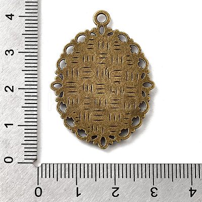 Zinc Alloy Pendant Settings for Cabochon & Rhinestone X-PALLOY-A15257-AB-FF-1