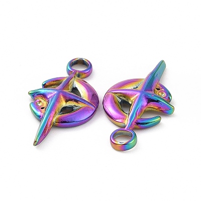 Ion Plating(IP) 304 Stainless Steel Pendant Rhinestone Settings STAS-C003-01MC-1