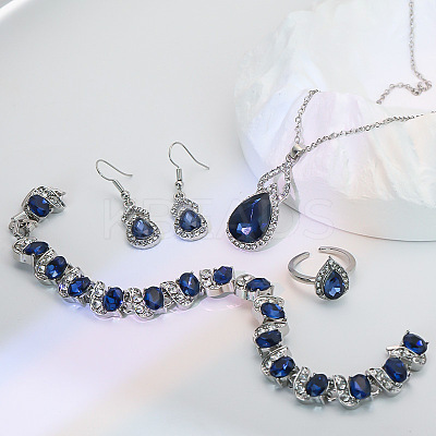 Alloy Rhinestone Glass Jewelry Sets FS-WG78952-02-1