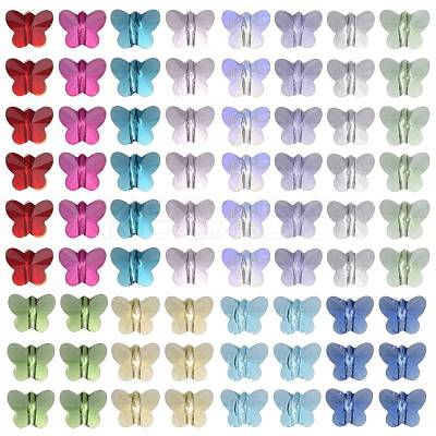 72Pcs 12 Colors Transparent Birthstone Glass Beads GLAA-ZZ0001-02-1