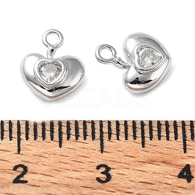 Rack Plating Brass Micro Pave Cubic Zirconia Pendants KK-K333-77P-1