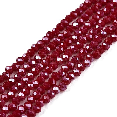 Electroplate Glass Beads Strands EGLA-A044-P1mm-A02-1