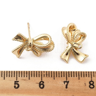 Brass Stud Earring Findings KK-K371-35G-1