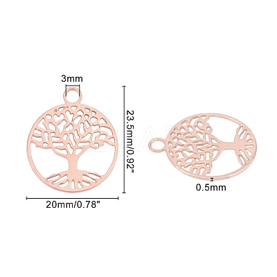 Brass Filigree Pendants KK-OC0001-10-1