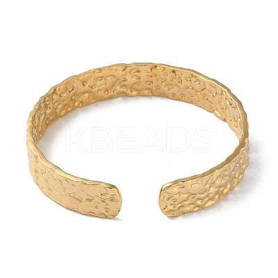 304 Stainless Steel Open Cuff Bangle for Women BJEW-Q770-01G-1