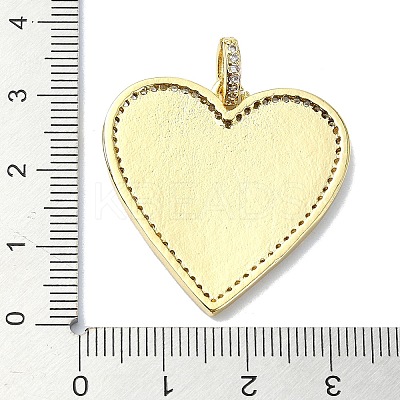 Rack Plating Real 18K Gold Plated Brass Micro Pave Cubic Zirconia Pendants KK-B084-03G-04-1