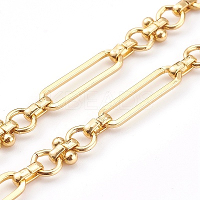 Brass Link Chain Necklaces X-NJEW-JN03365-1