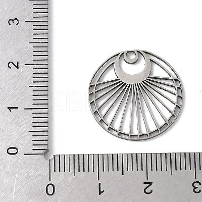 201 Stainless Steel Filigree Pendants STAS-K298-06P-1-1