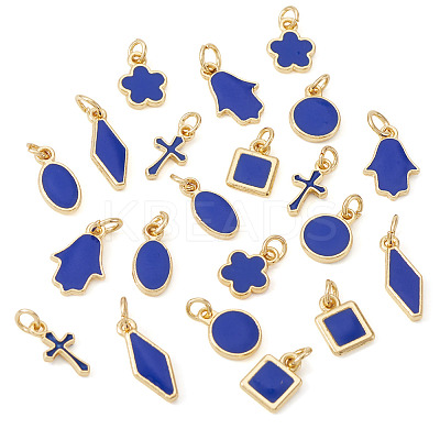 21Pcs 7 Styles Brass Enamel Charms KK-TA0003-19C-1