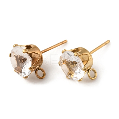 Ion Plating(IP) 304 Stainless Steel Stud Earring Findings STAS-M315-02G-04-1