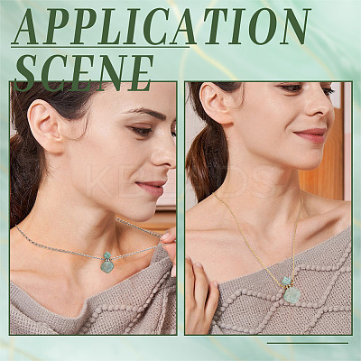 2Pcs 2 Colors  Rhombus Natural Amazonite Perfume Bottle Pendants G-UN0001-19B-1