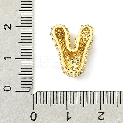 Rack Plating Brass Clear Cubic Zirconia Pendants KK-S378-01G-V-1