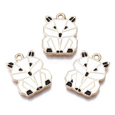 Rack Plating Alloy Enamel Pendants ENAM-S122-87-1