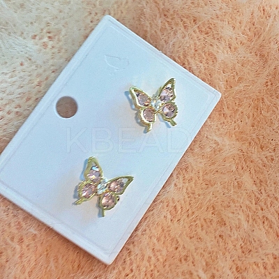 Alloy Rhinestone Stud Earrings for Women WG29476-104-1