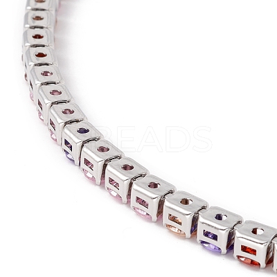 Classic Cubic Zirconia Tennis Necklace NJEW-G017-02B-P-1