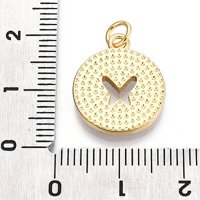 Brass Micro Pave Clear Cubic Zirconia Pendants KK-N268-72G-1