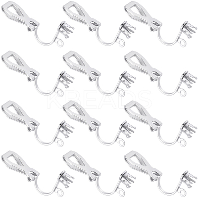 80Pcs 316 Stainless Steel Clip-on Earring Findings STAS-BBC0007-36-1