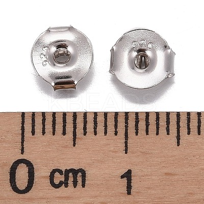 Anti-Tarnish Rhodium Plated 925 Sterling Silver Ear Nuts STER-K167-041P-1