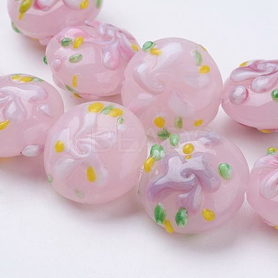 Handmade Bumpy Lampwork Beads Strands LAMP-K027-06D-1