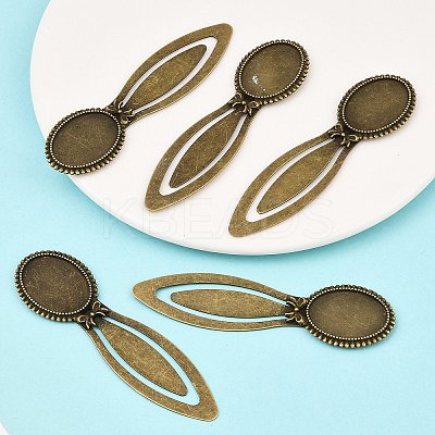 Vintage Tibetan Style Alloy Bookmarks Cabochon Settings LS-X-TIBE-Q032-27AB-NR-1