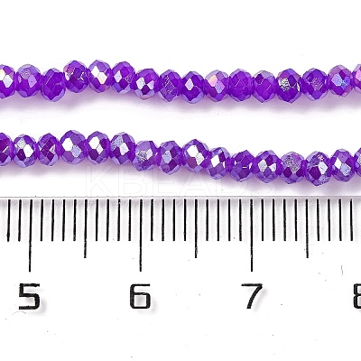 Baking Electroplate Glass Beads Strands DGLA-A039-J2MM-B05-1