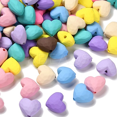 Spray Printed Opaque Acrylic Beads OACR-P032-08M-1