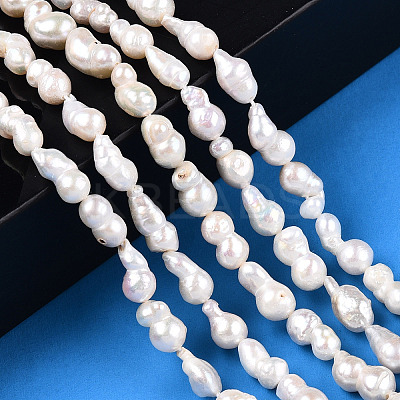 Natural Baroque Pearl Keshi Pearl Beads Strands X1-PEAR-S020-F10-02-1