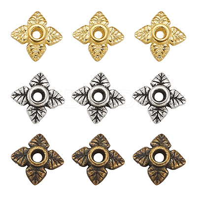 Alloy Tibetan Style Bead Caps TIBEB-TA0001-09-1