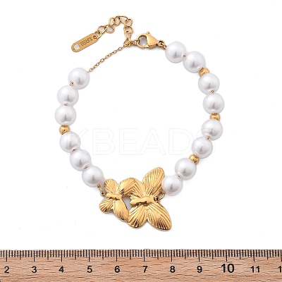 Ion Plating(IP) 304 Stainless Steel Link Bracelets for Women BJEW-P345-03G-1