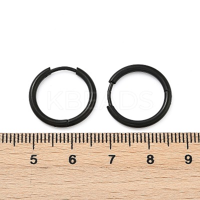 202 Stainless Steel Huggie Hoop Earrings EJEW-F111A-19mm-EB-1
