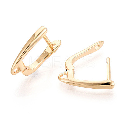 Brass Hoop Earring Findings KK-N267-23A-G-1
