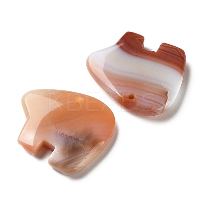 Natural Red Agate Pendants G-T144-08I-1