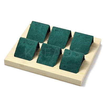 6-Slot Rectangle Wood Earring Display Stands LS-EDIS-R027-04D-1