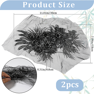 3D Flower Lace Appliques DIY-WH0430-459A-1