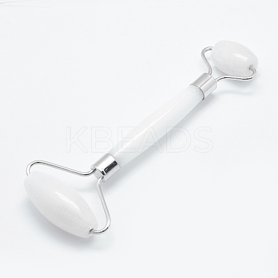 Natural White Jade Brass Face Massager MRMJ-G008-19P-1