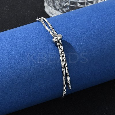 Tarnish Resistant Adjustable 304 Stainless Steel Slider Bracelet/Bolo Bracelets Making BJEW-F412-04P-1
