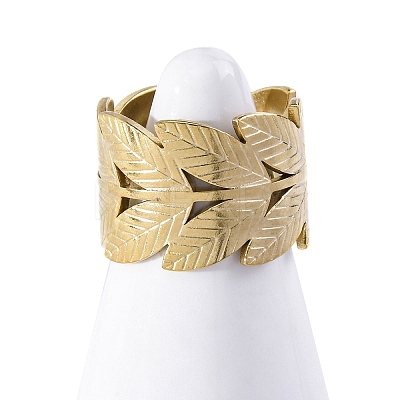 304 Stainless Steel Open Cuff Ring for Women RJEW-Z083-02G-02-1
